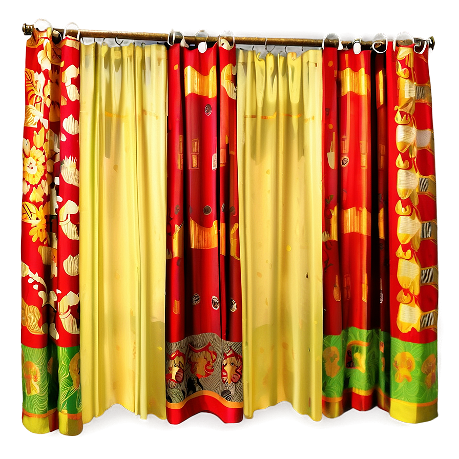 Traditional Patterned Curtain Png Apm16