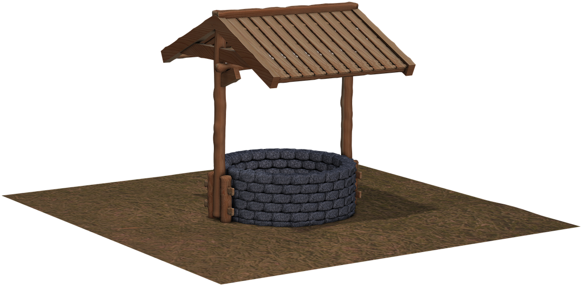 Traditional Stone Well3 D Model