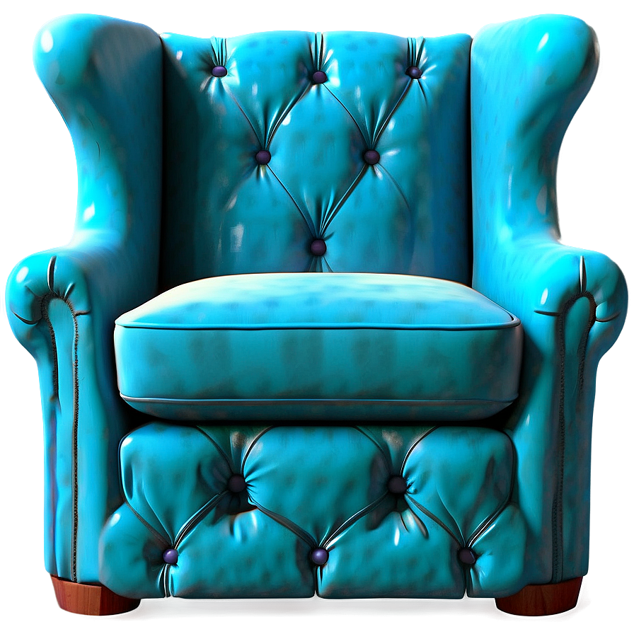 Traditional Wingback Armchair Png 8