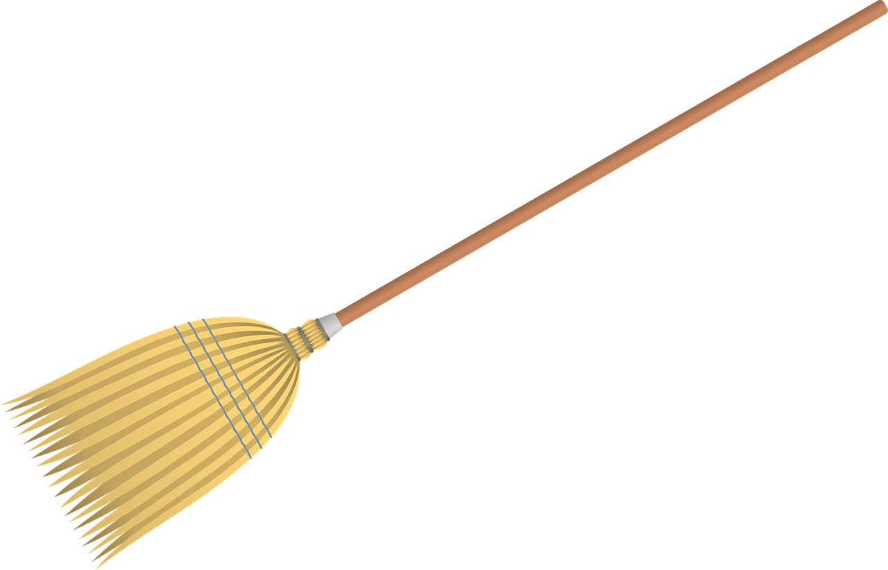 Traditional Wooden Broom Illustration