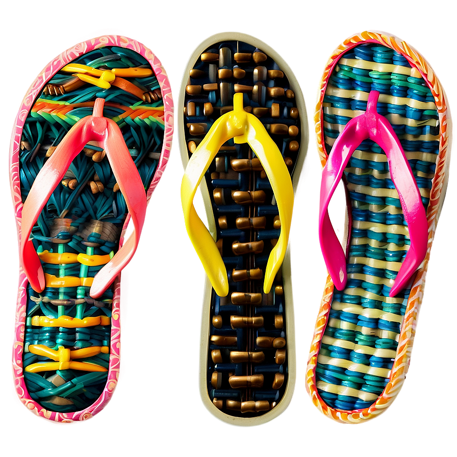 Traditional Woven Flip Flop Png 06132024