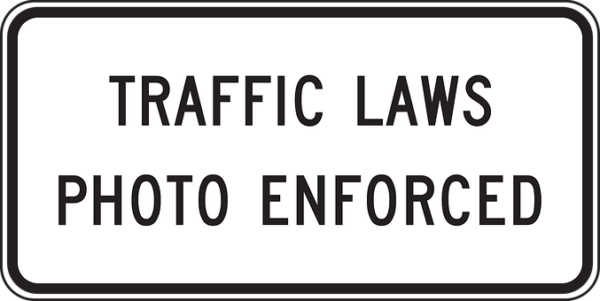 Traffic Laws Photo Enforced Sign