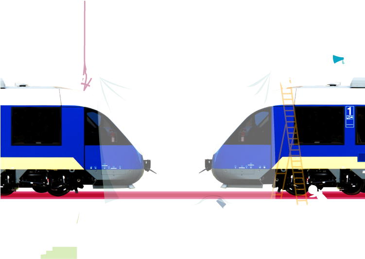 Train Cleaning Crew Illustration