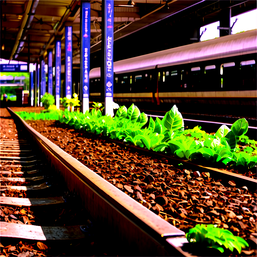 Train Station Garden Png Ecn