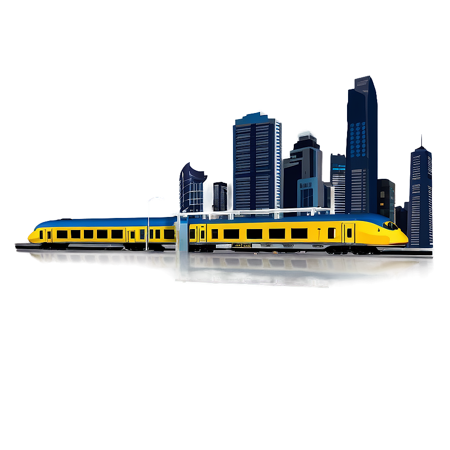 Train Station With City Skyline Png Gpt