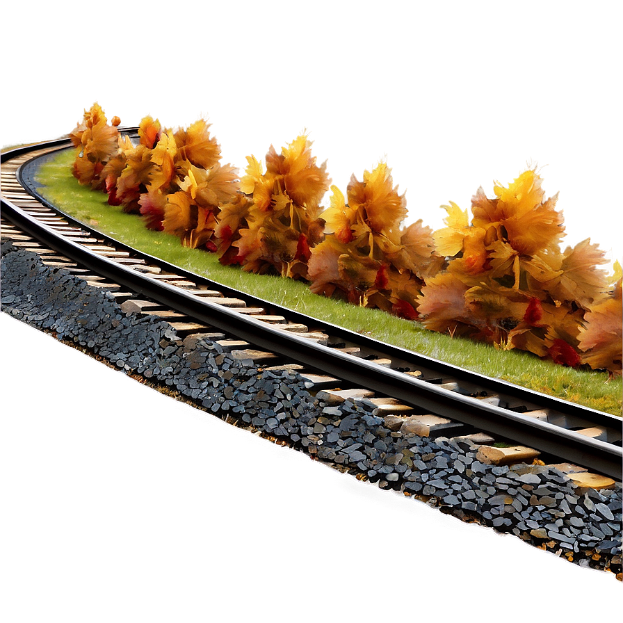 Train Track In Autumn Png 06212024