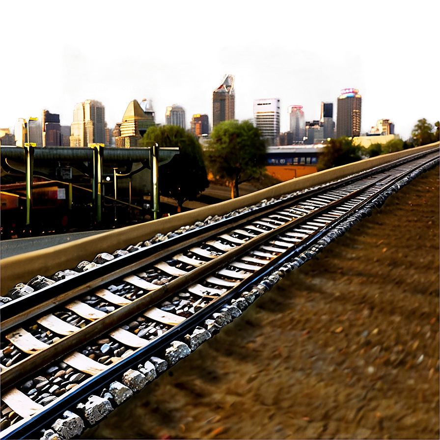 Train Track Through City Png Kmh15