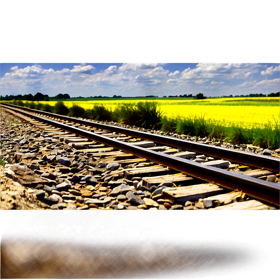 Train Track Through Fields Png Joh66