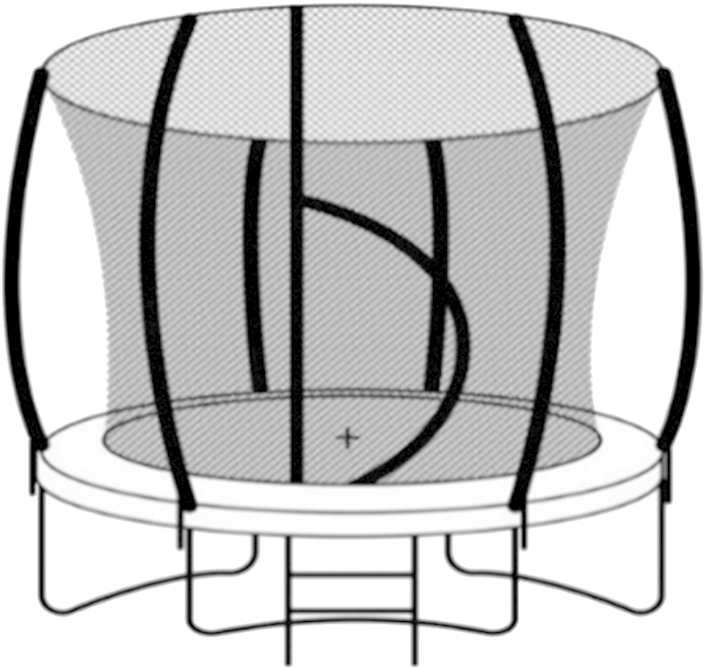 Trampoline With Enclosure Safety Net