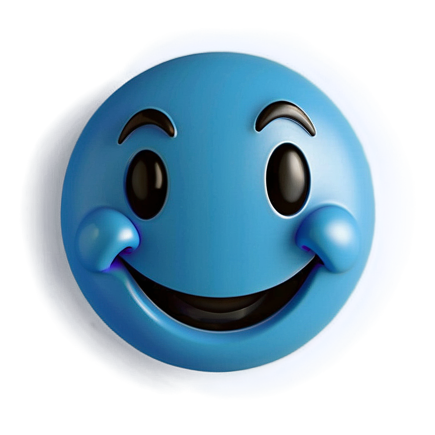 Tranquil Blue Happy Face Png 94