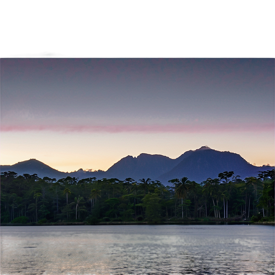 Tranquil Dawn On The Lake Png Yej