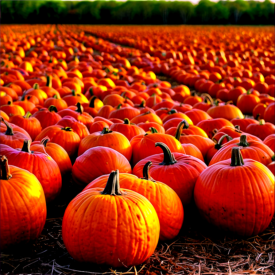 Tranquil Pumpkin Patch Morning Png Diu