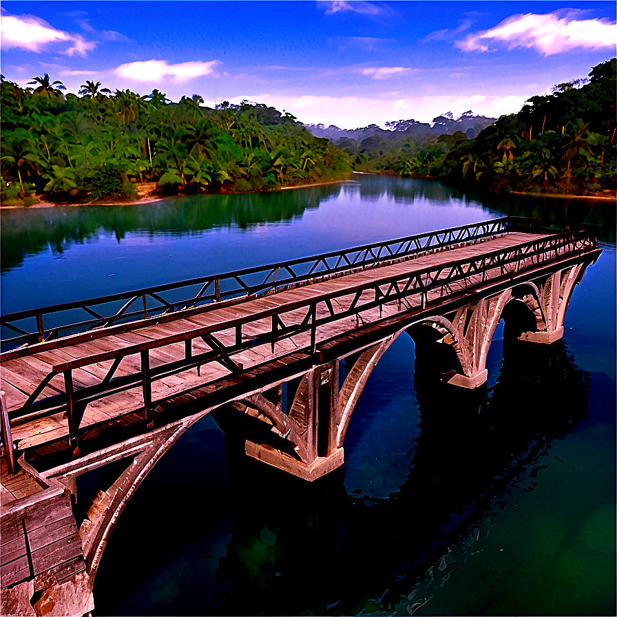 Tranquil River Bridge Png Gbg58