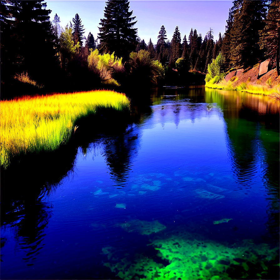 Tranquil Spokane River Png 06292024