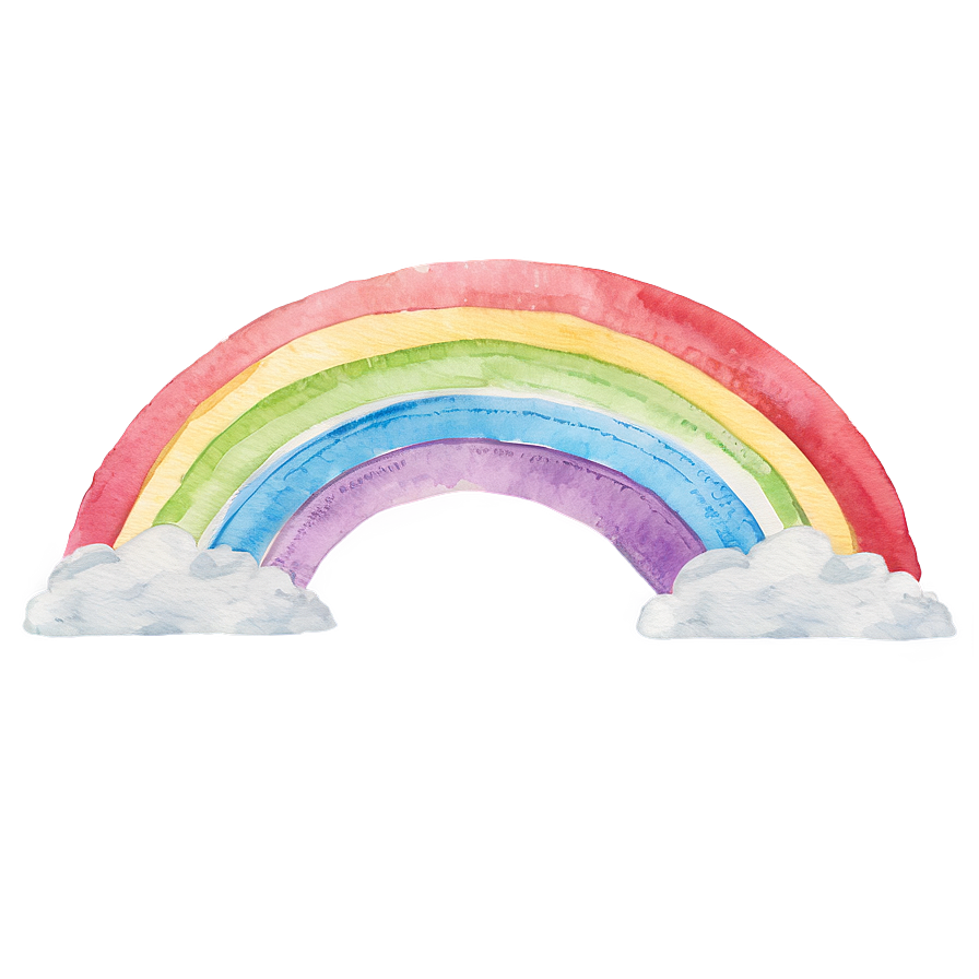 Tranquil Watercolor Rainbow Png Twh