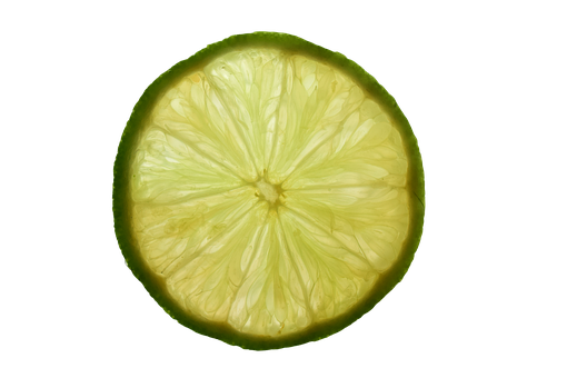 Translucent Lemon Slice Black Background