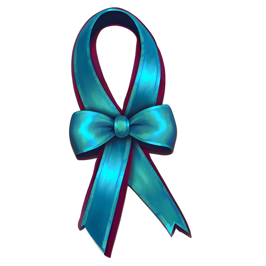 Transparent Background Teal Ribbon Png 96