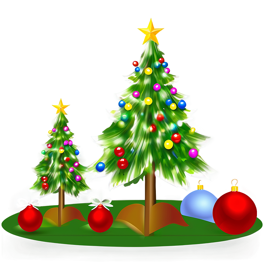 Transparent Christmas Tree Scene Png 2