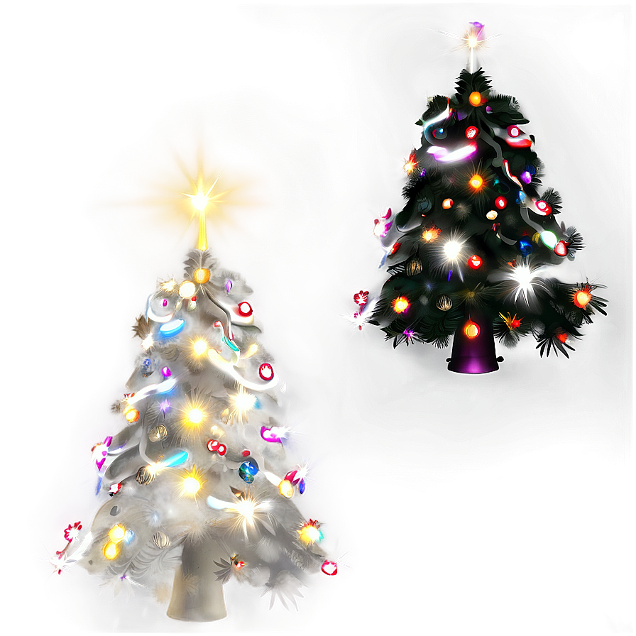 Transparent Christmas Tree With Lights Png 05262024