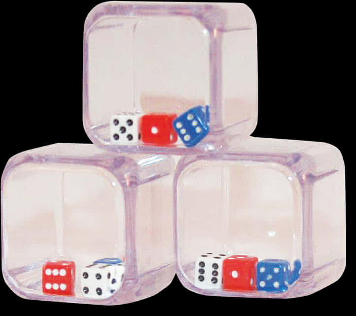 Transparent Dice Within Dice