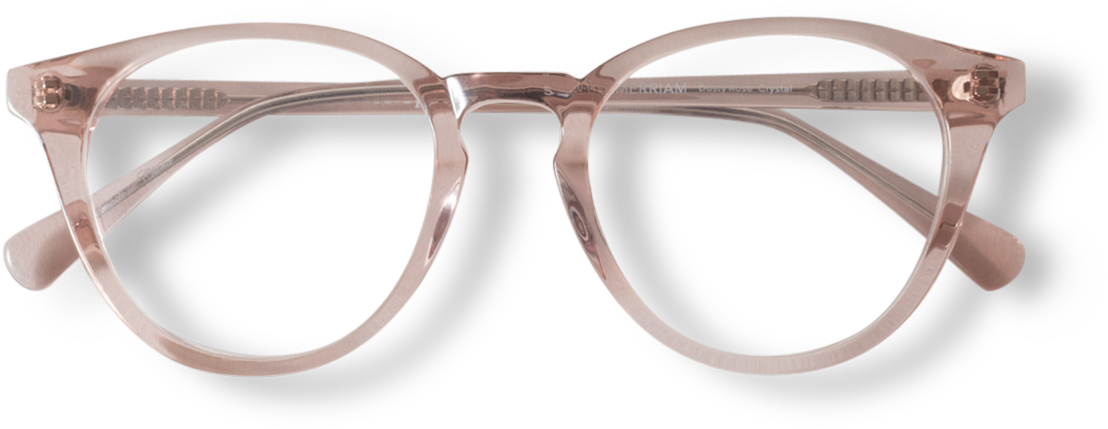 Transparent Frame Eyeglasses Isolated