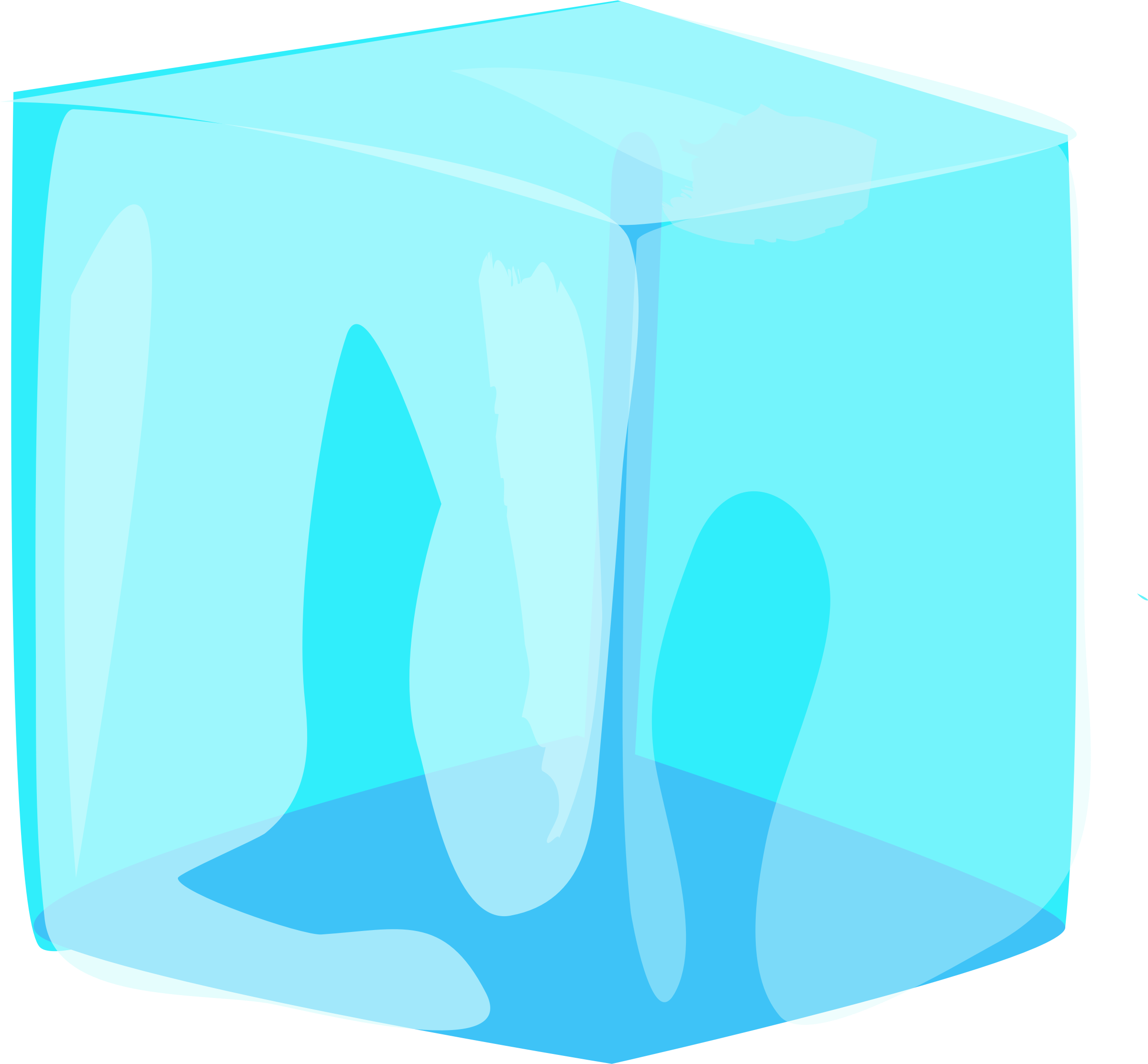 Transparent Ice Cube Illustration