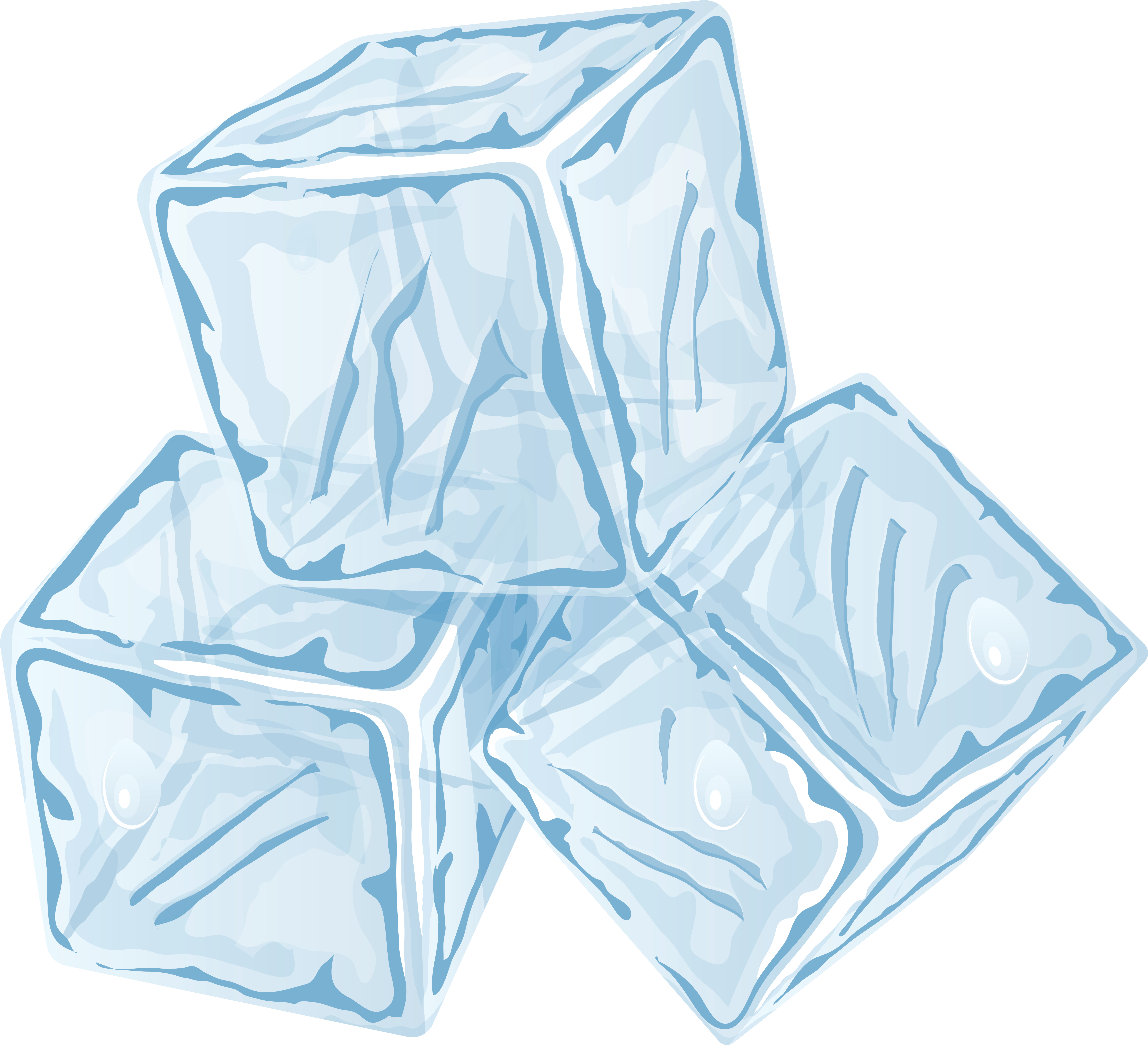 Transparent Ice Cubes Illustration