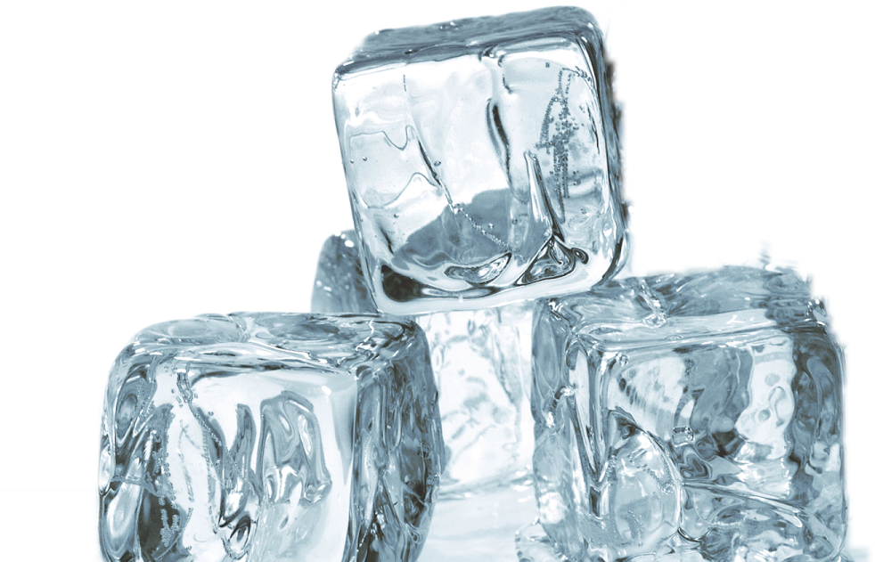 Transparent Ice Cubes Stacked