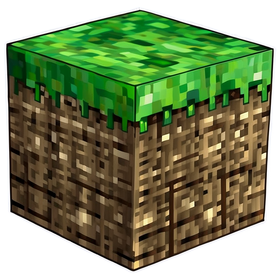 Transparent Minecraft Grass Block Png 05252024