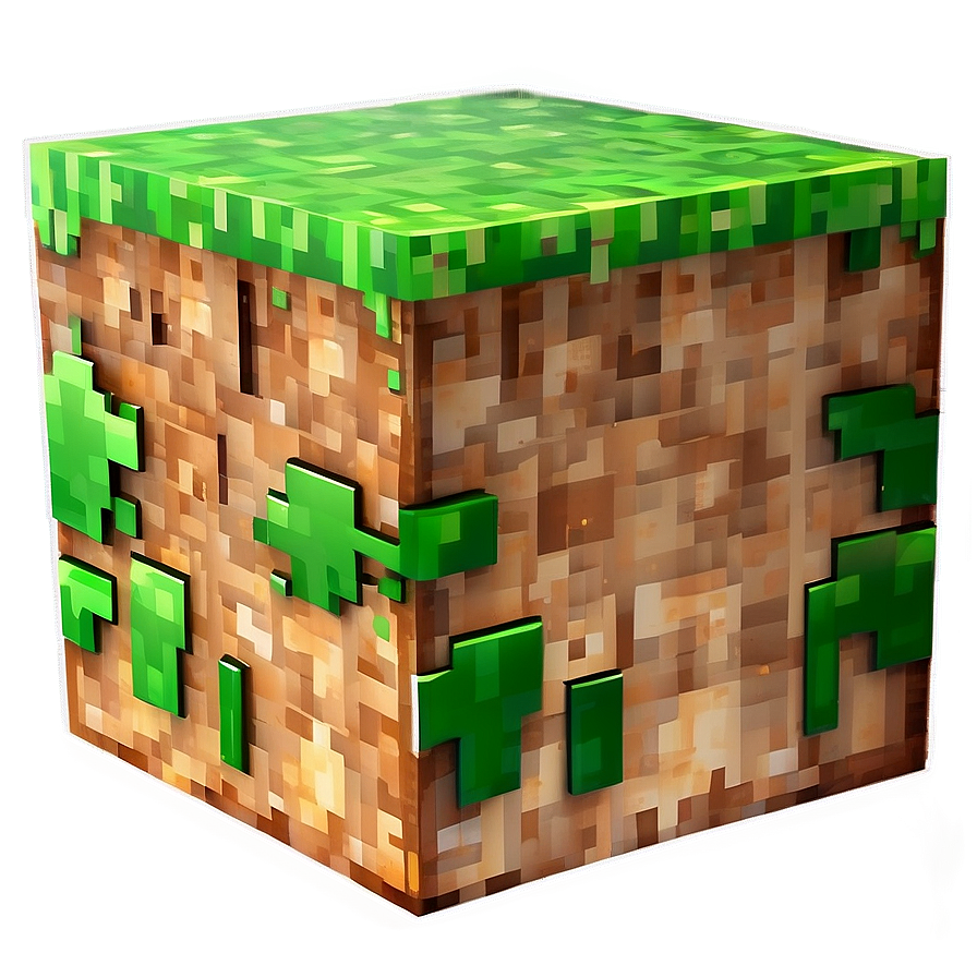 Transparent Minecraft Grass Block Png Pof