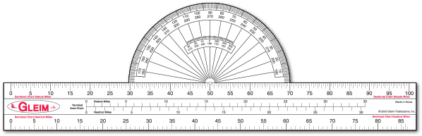 Transparent Navigation Plotter Protractor