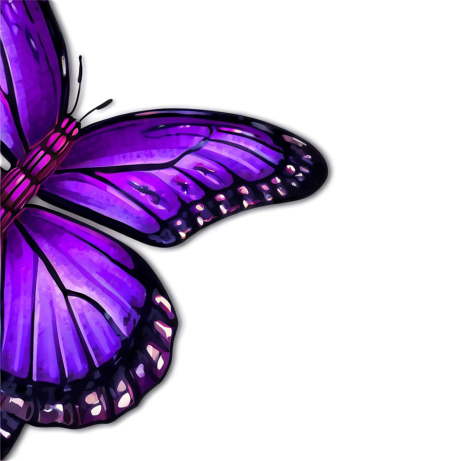 Transparent Purple Butterfly Png 1