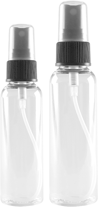 Transparent Spray Bottles Twin Pack