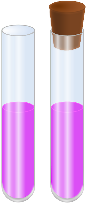 Transparent Tubes With Purple Contents