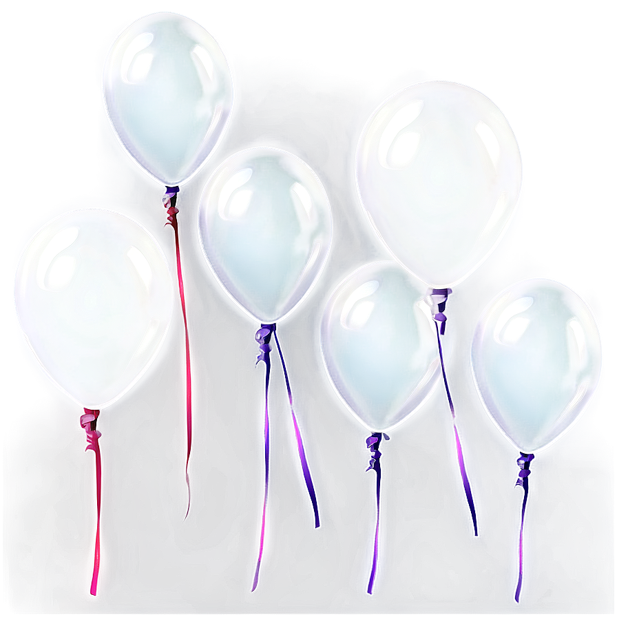 Transparent White Balloons Png 06122024