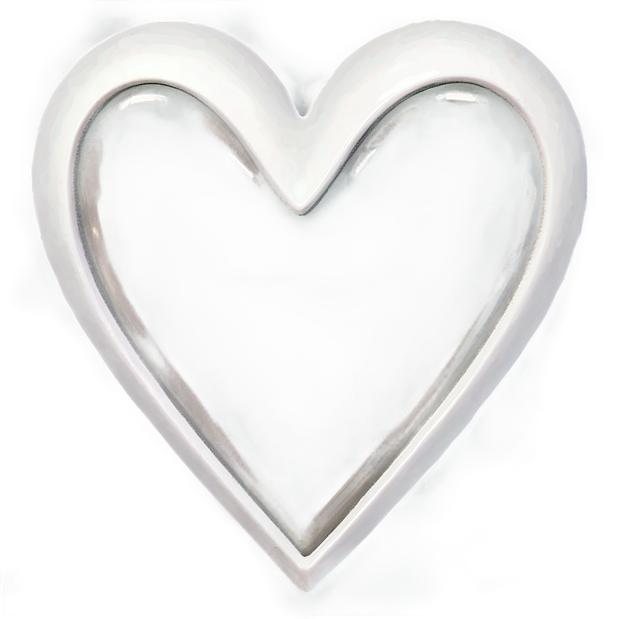 Transparent White Heart Png Qlj