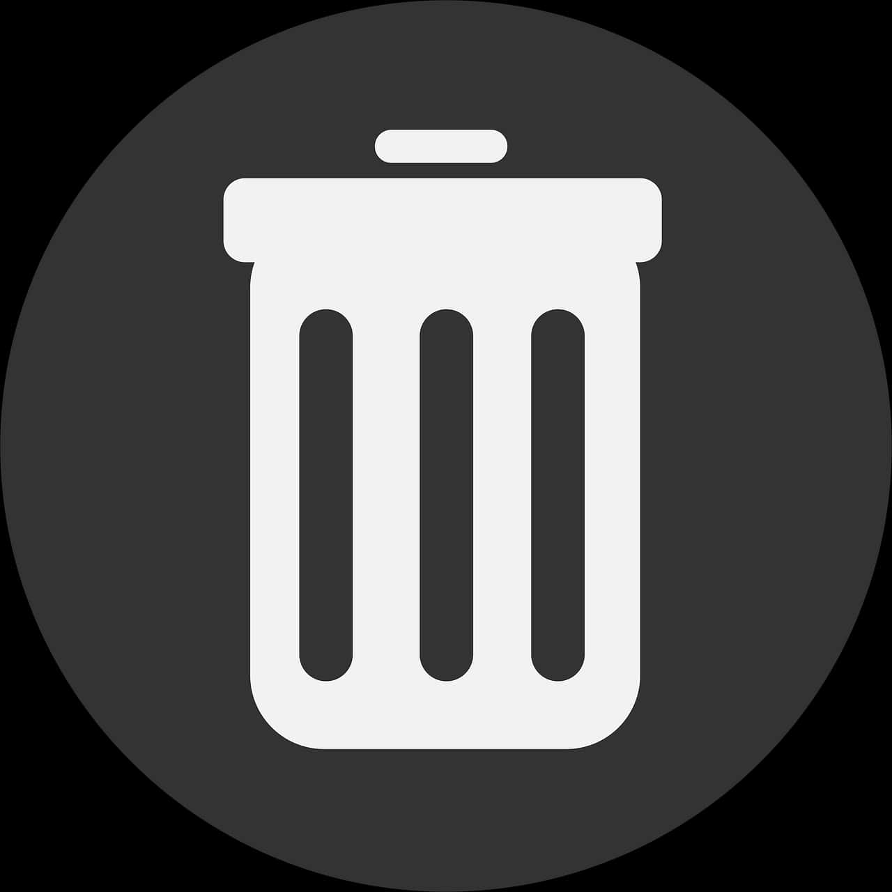 Trash Can Icon Simple Design