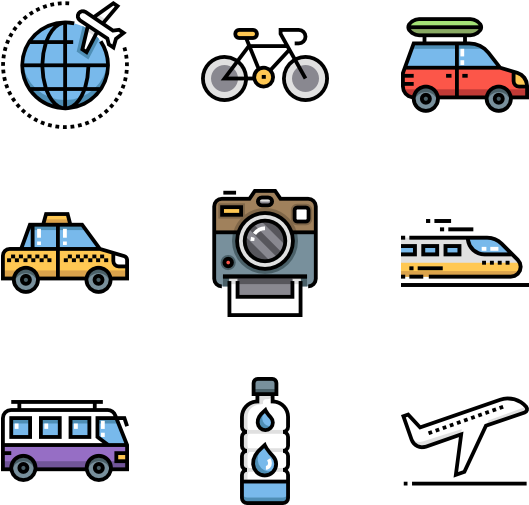 Travel_and_ Transportation_ Icons_ Set