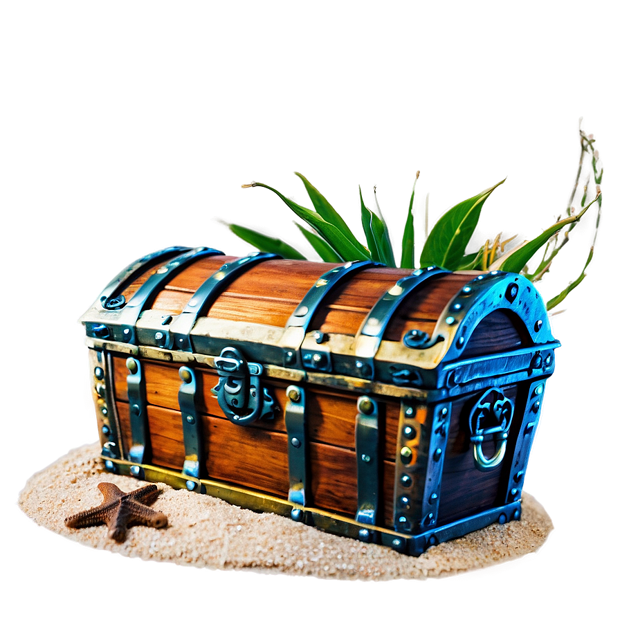 Treasure Chest On Beach Png 05252024