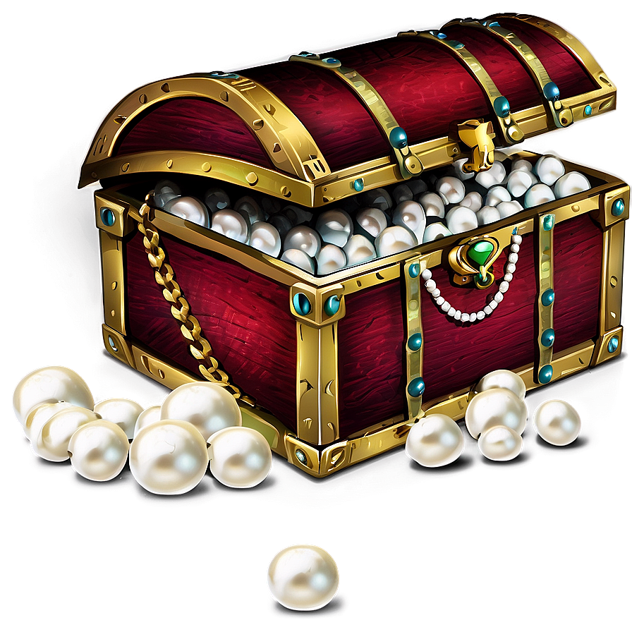 Treasure Chest With Pearls Png 98