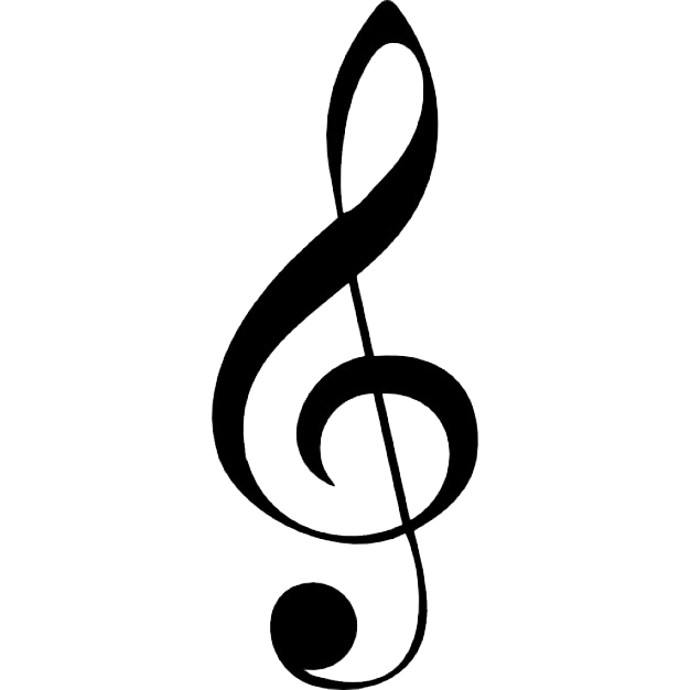 Treble Clef Symbol Black Background