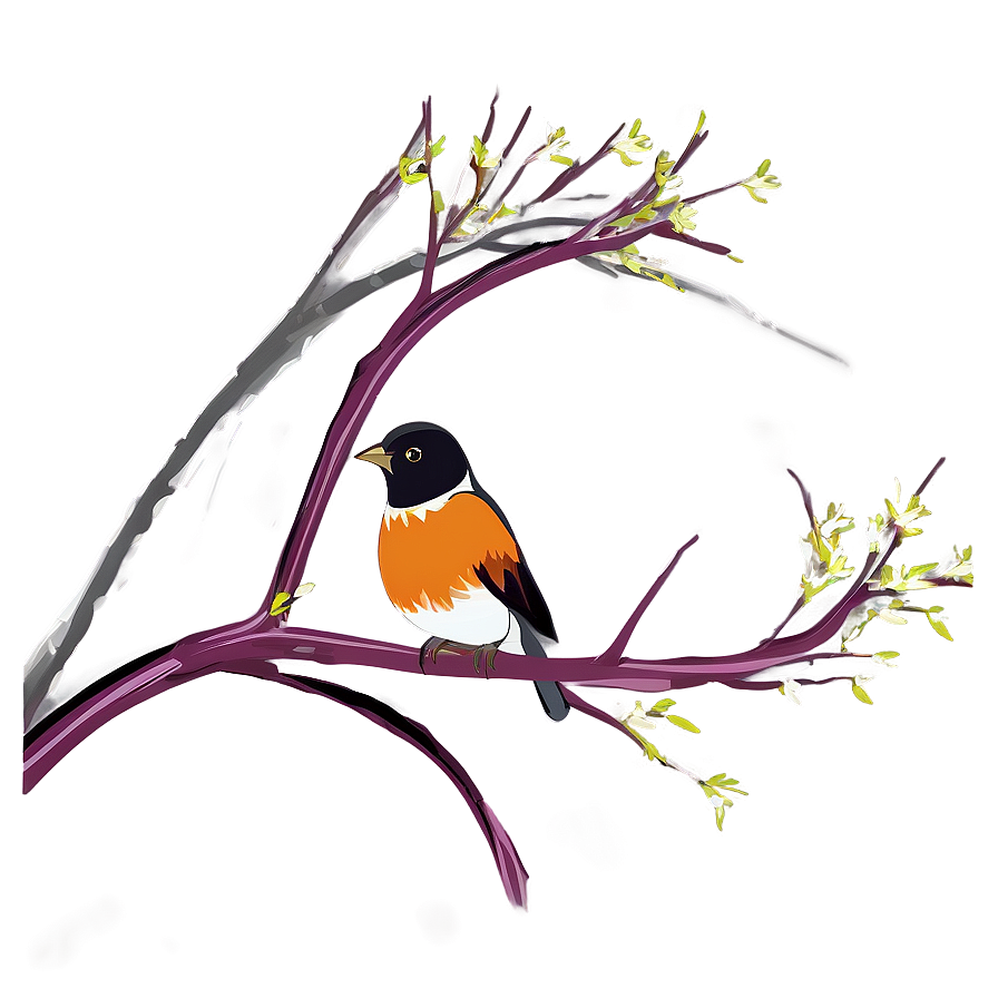 Tree Branches With Birds Png 06282024