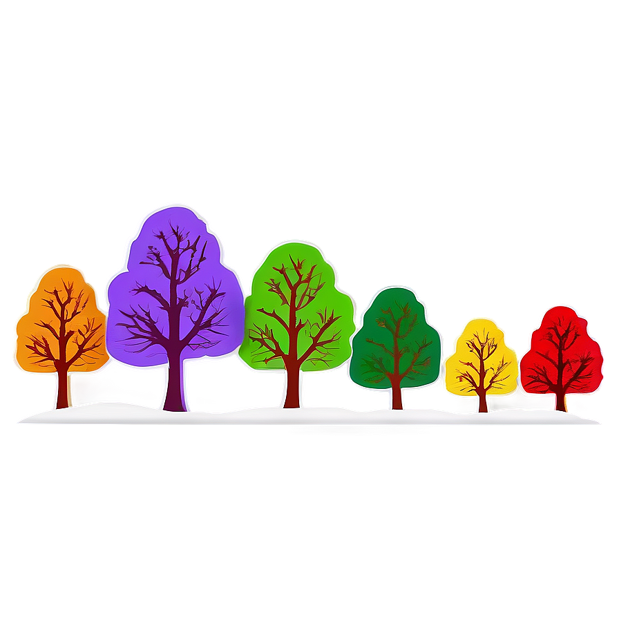 Tree Line Landscape Art Png 1