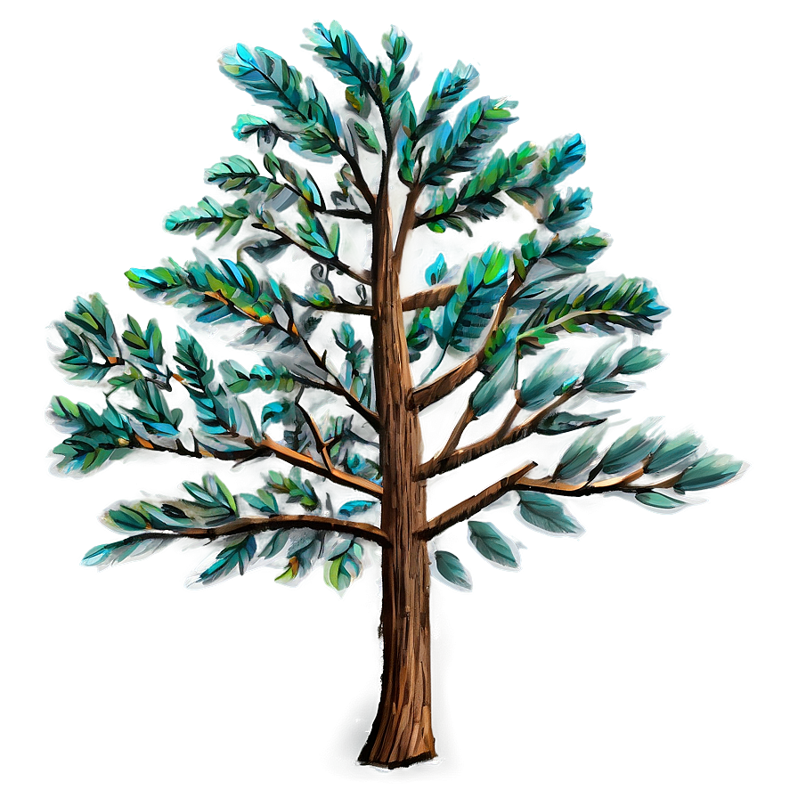 Tree Line Sketch Png 48