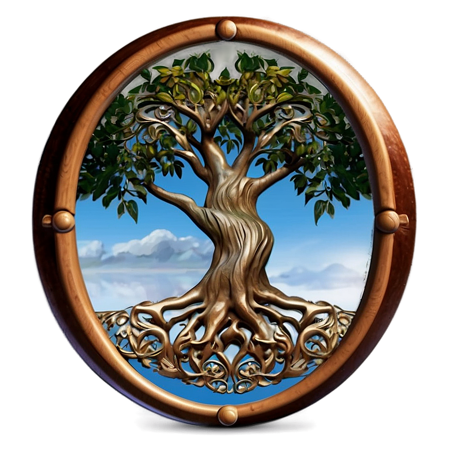 Tree Of Life In Circular Frame Png 39