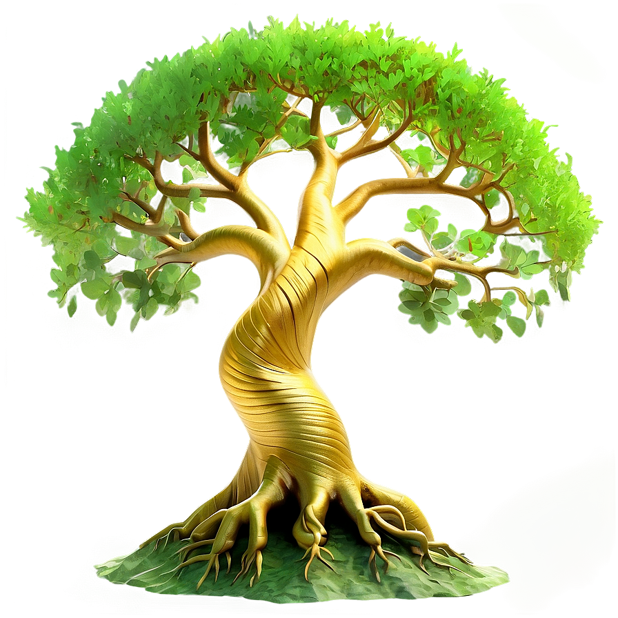 Tree Of Life In Golden Hue Png 74