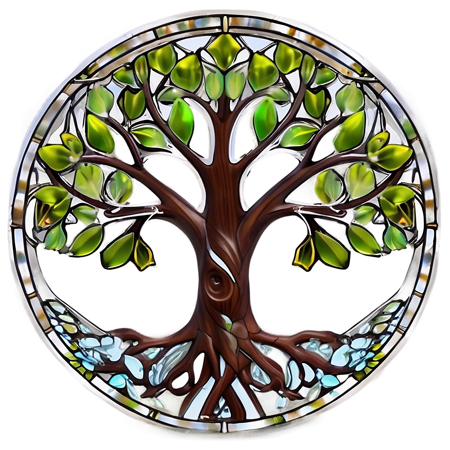 Tree Of Life In Stained Glass Style Png 06122024