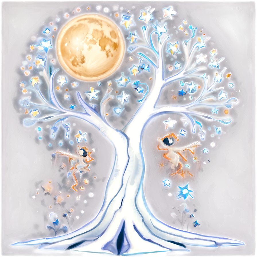 Tree Of Life With Stars And Moon Png 82