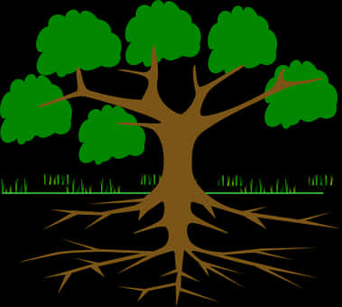 Tree Roots System Illustration