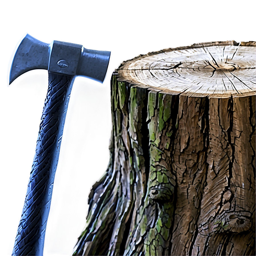 Tree Stump With Axe Png Lrp64